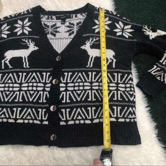 Reindeer Festive Folk Legend Cardigan Sweater - Picture 13 of 16